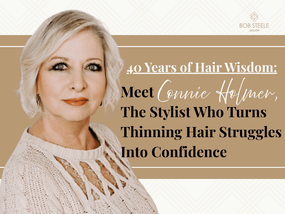 Portrait of Connie Holmer, experienced hairstylist at Bob Steele Salon | Atlanta Hair Salon